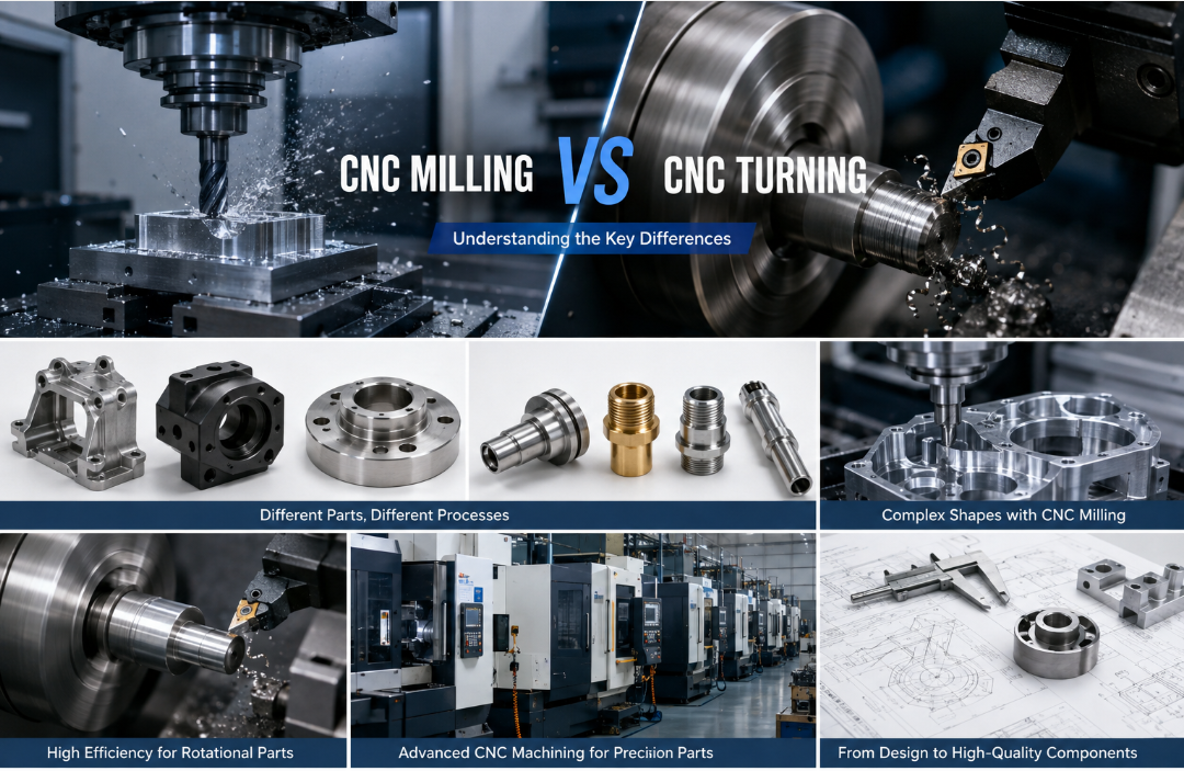 Hva er forskjellene mellom CNC-fresing og CNC-dreiing?